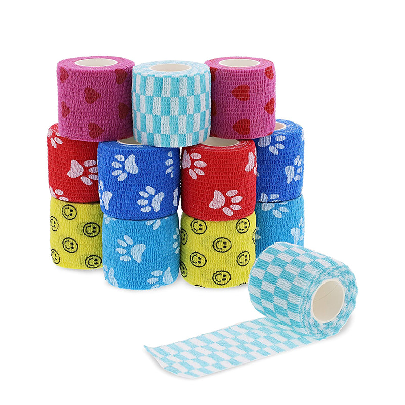 Pet Self Adherent Cohesive Bandage para sa Wrist Knee Ankle Sprains Pamamaga