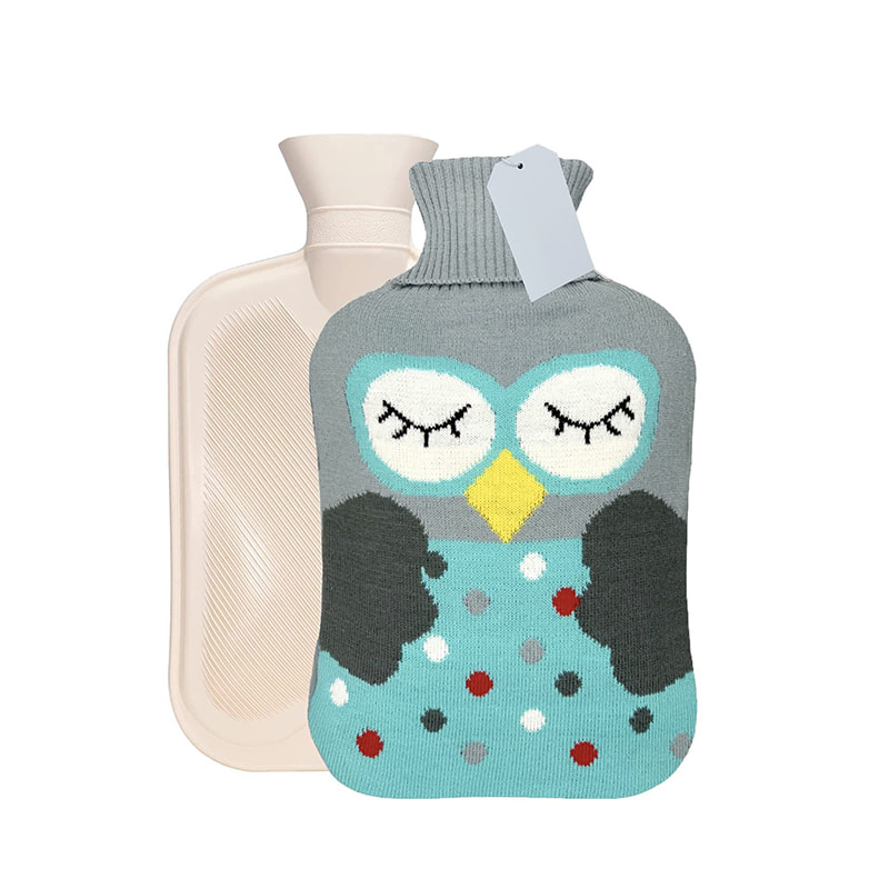 Reusable 2 Liter Hot Water Bag na may Knitted Cover para sa Menstrual Cramps 