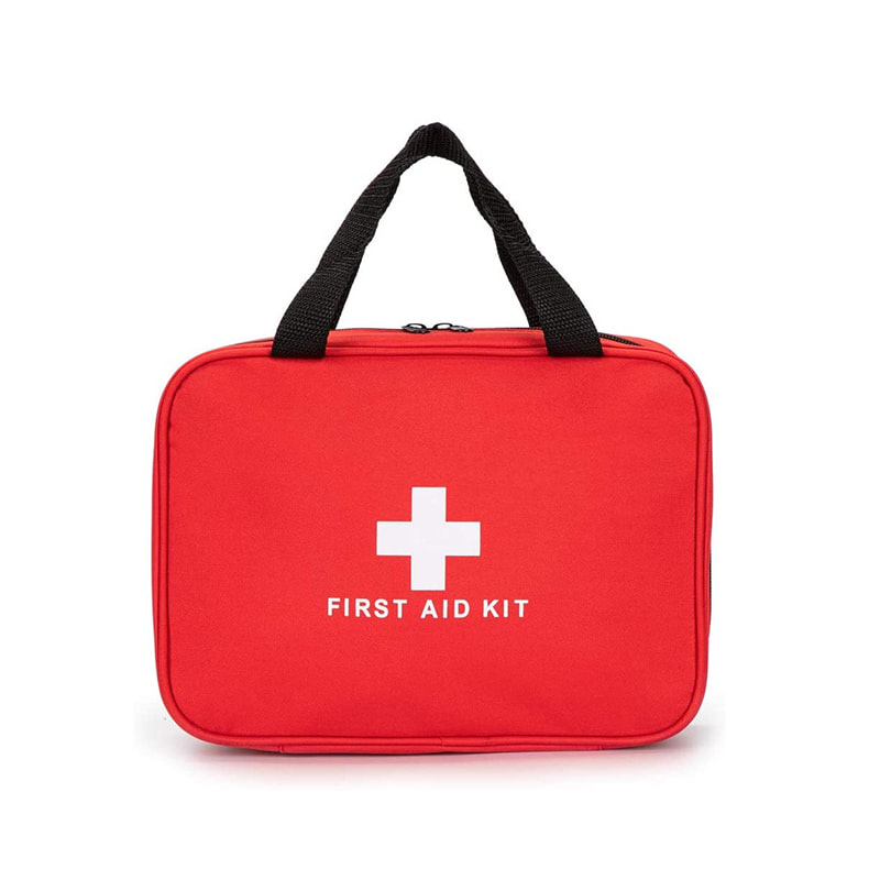 Pampromosyong Empty Red Tote First Aid Bag para sa Travel Car Home 