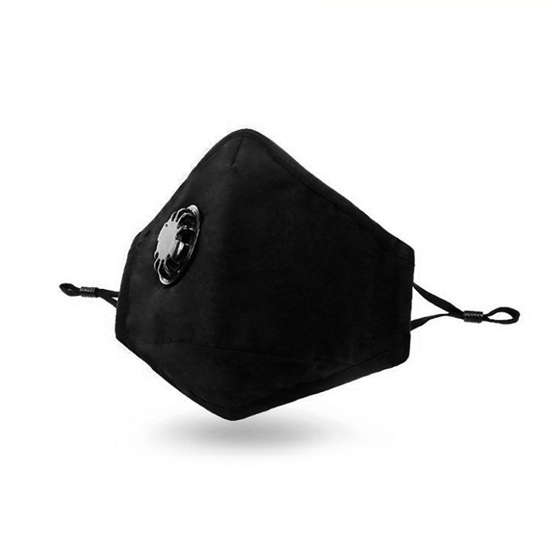 Novelty Reusable Black Cotton Mask na may Carbon Filter 