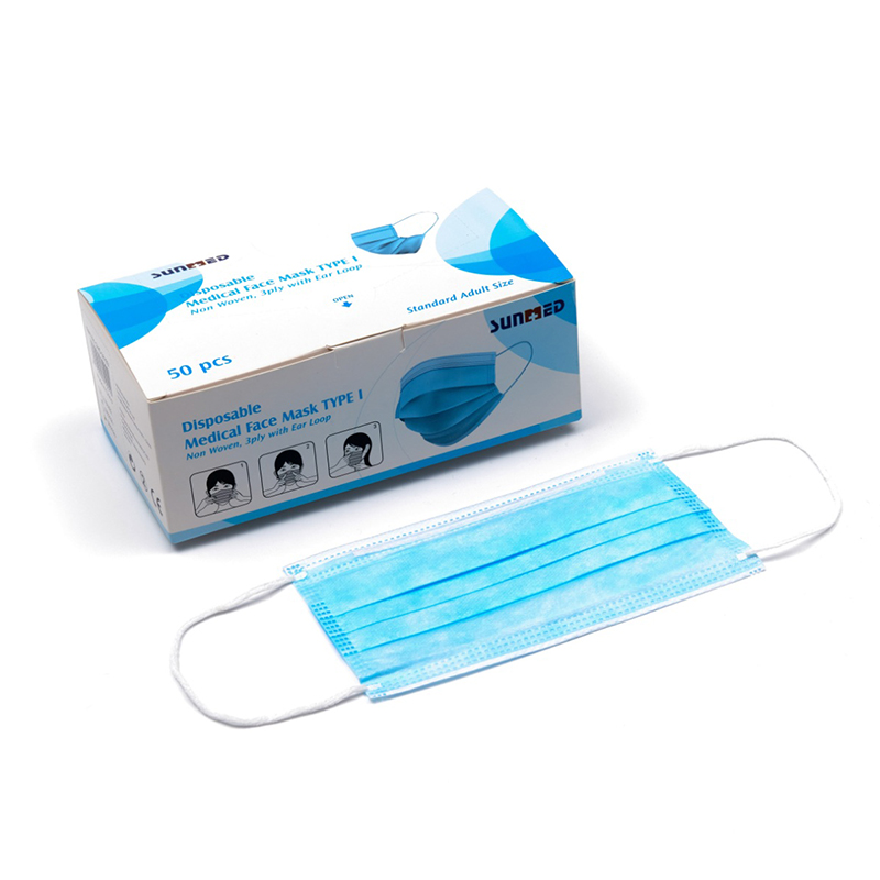 Disposable Non Woven 3 Layer na Medical Face Mask 