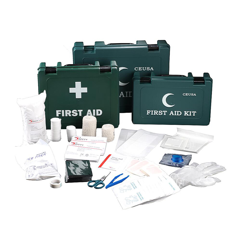 Dustproof Green Empty Plastic First Aid Box para sa Paglalakbay ng Sasakyan 