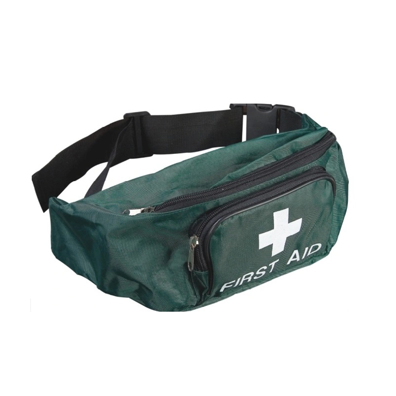 Reusable Travel Green Emergency First Aid Bag na may Belt 