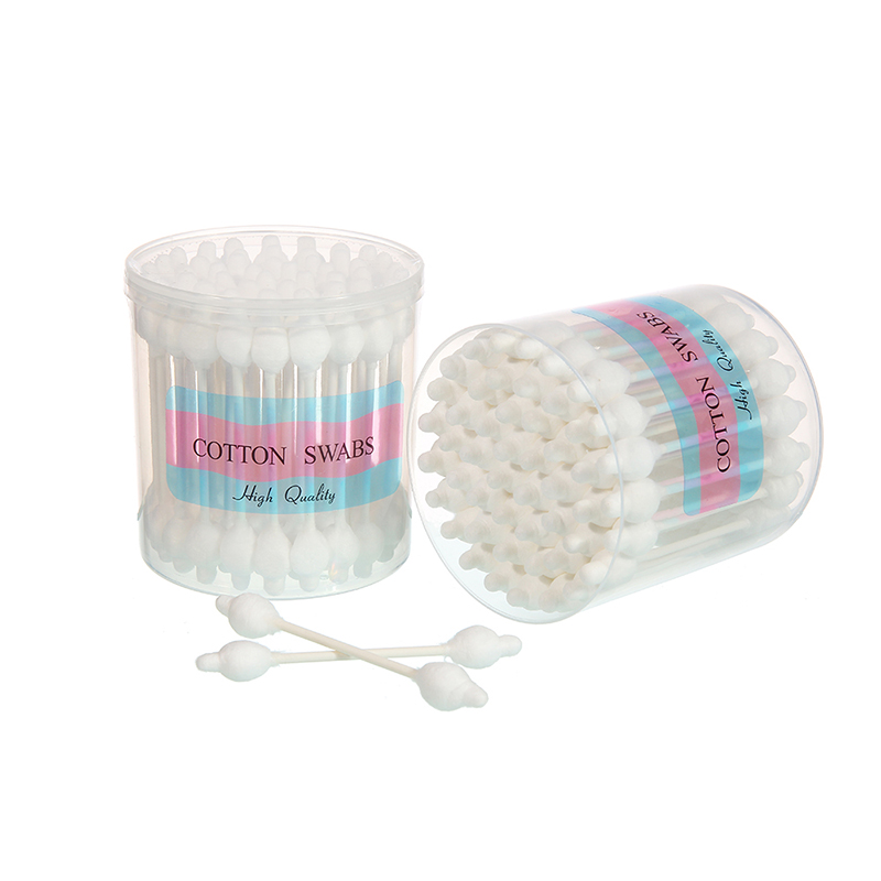 Cosmetic Soft Dual End Cotton Bud na may Paper Sticker 