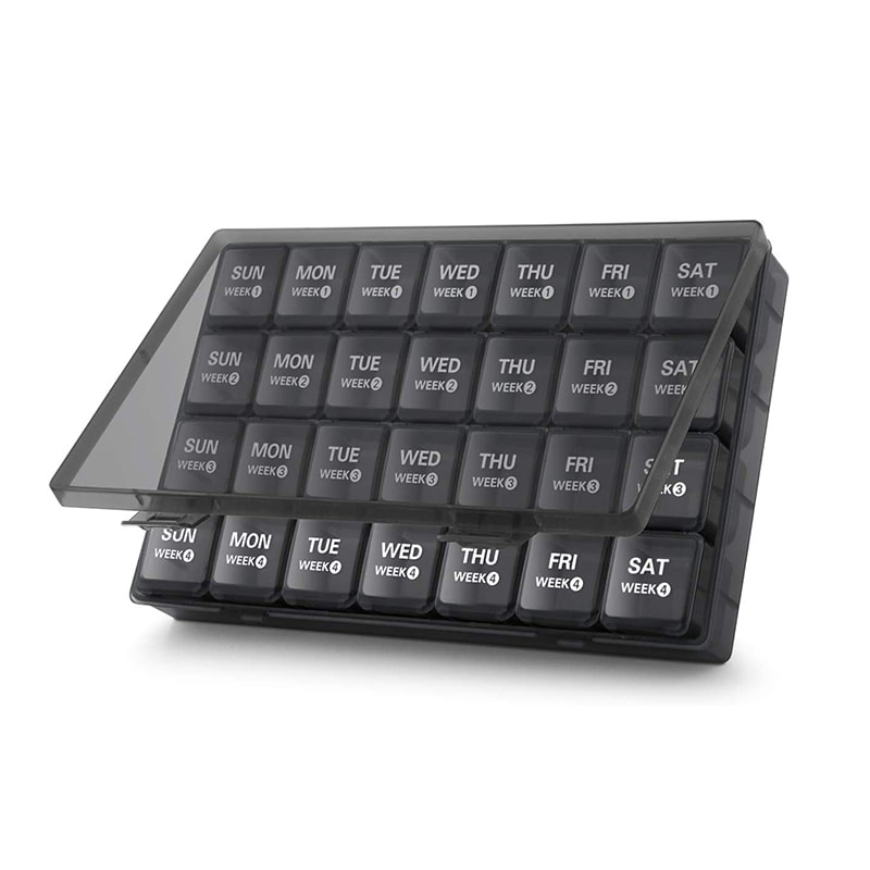 Dustproof Buwanang 28 Araw 4 na Linggo Pill Organizer 