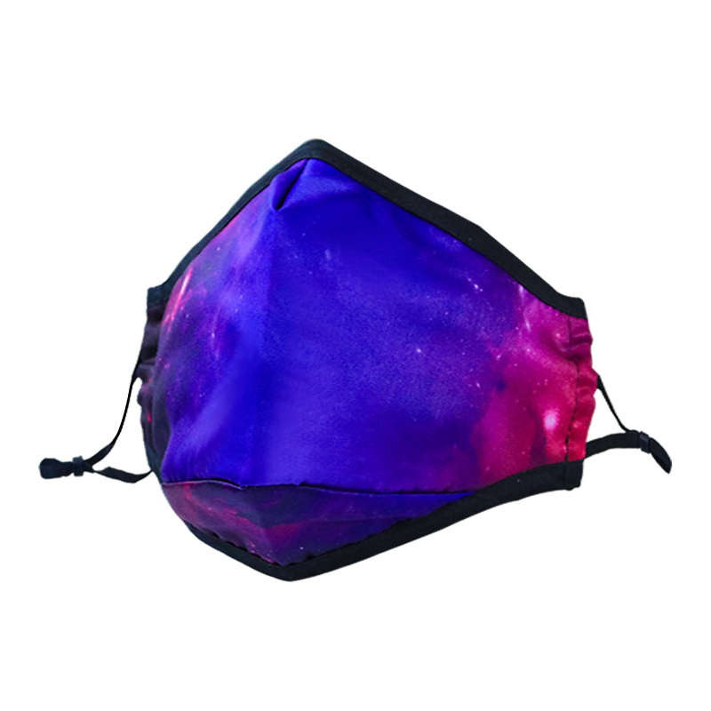 Custom na Adult Face Cotton Mask na may Full Size Printing 