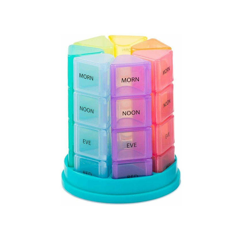 Bagong Portable Lingguhang 4 na Beses sa isang Araw Pill Box 