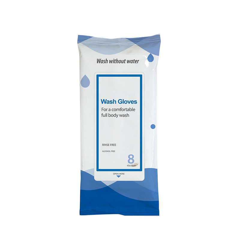 Disposable Unscented Walang Banlawan Walang Water Wash Gloves para sa Incontinence 