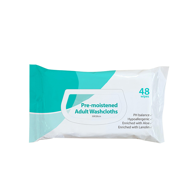 Mga disposable Premoistened Adult Washcloth para sa Personal na Paglilinis