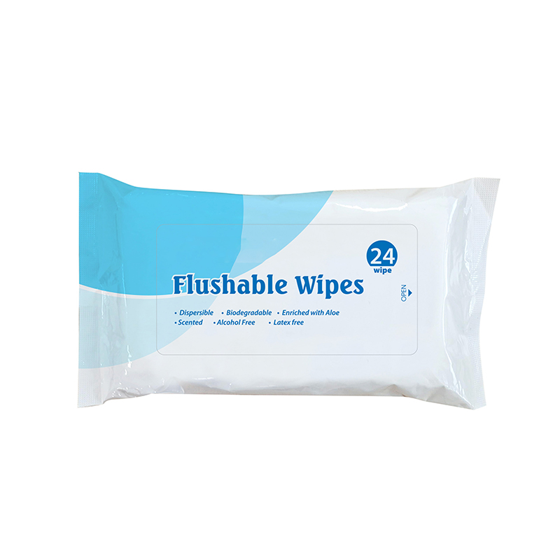 Malaking Scented Dispersible Flushable Wet Wipes para sa Pang-adulto 