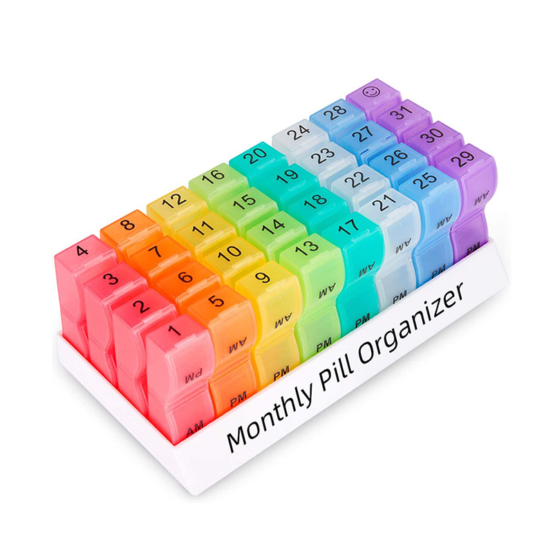 Reusable Monthly Weekly Daily Pill Dispenser para sa Paglalakbay 