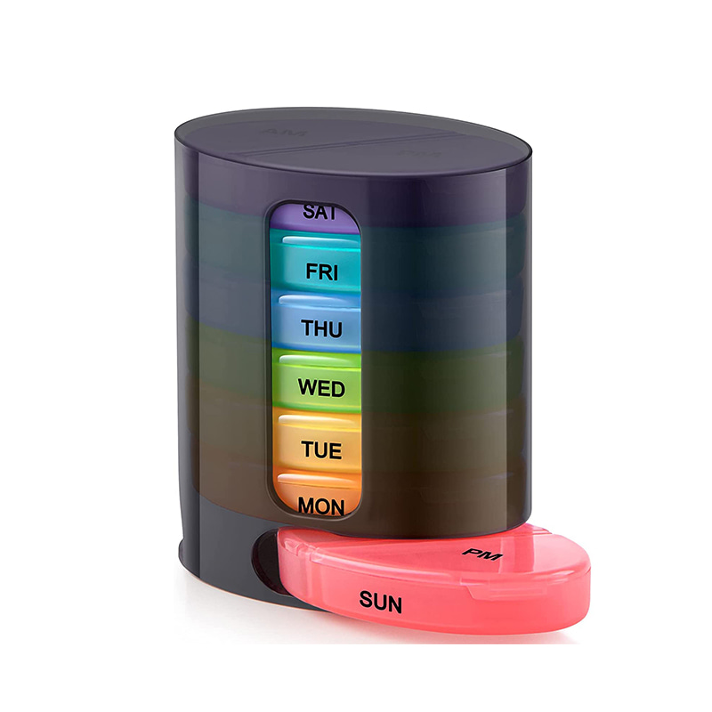 Stackable 7 Day 28 Compartment Plastic Medicine Box 
