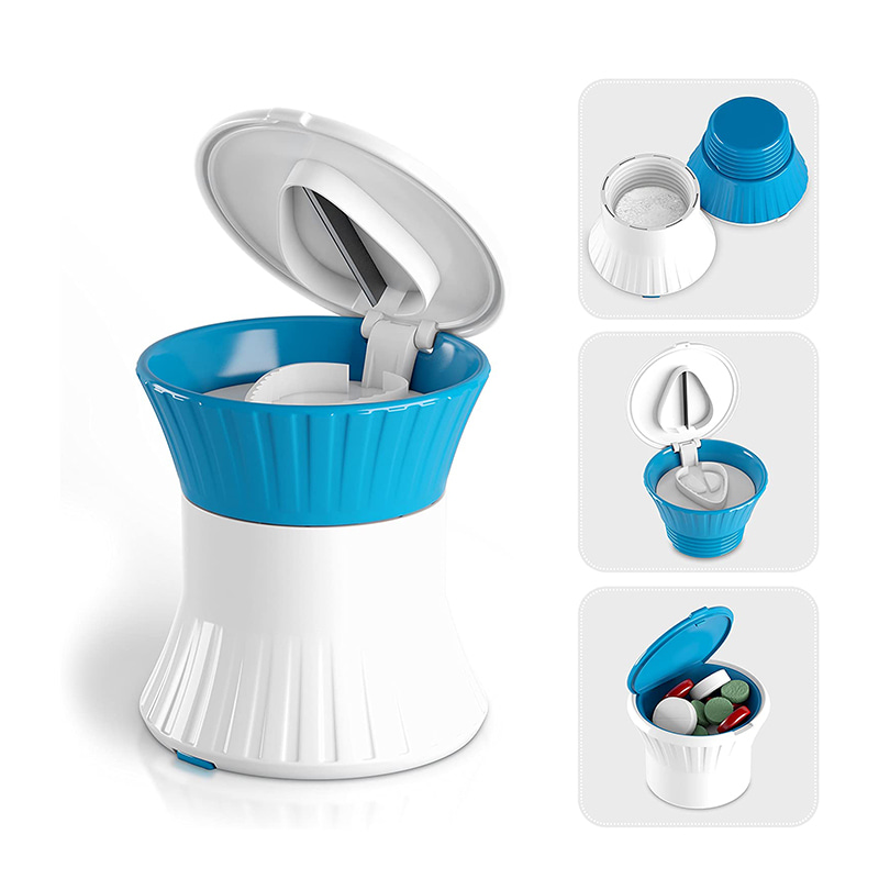 Murang Sikat na Small Pill Grinder na may Storage Container 