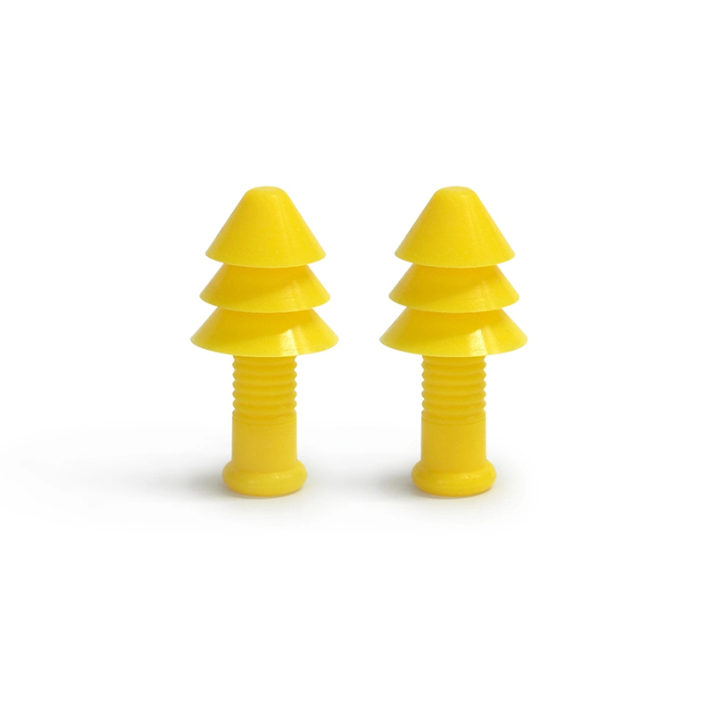 Pure Silicone Comfortable Reusable Noise Cancelling Christmas Tree Earplugs na may String