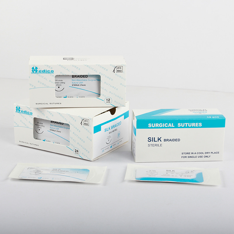 Non-absorbable Surgical Sutures SILK BRAIED(SK)